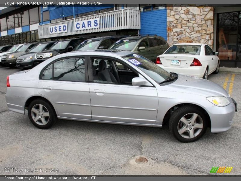 Satin Silver Metallic / Gray 2004 Honda Civic EX Sedan