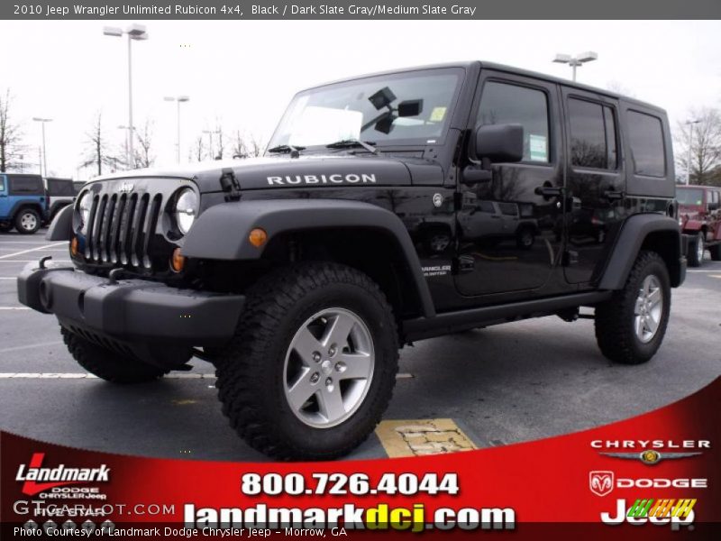 Black / Dark Slate Gray/Medium Slate Gray 2010 Jeep Wrangler Unlimited Rubicon 4x4