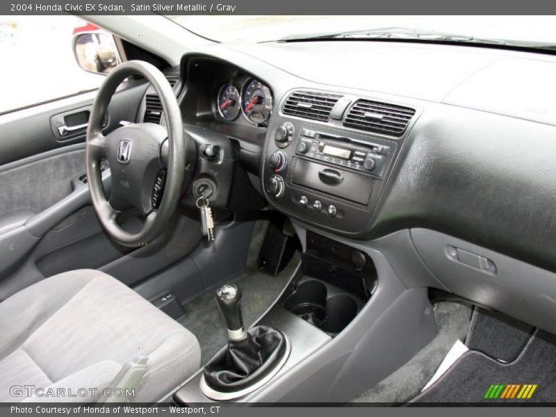 Satin Silver Metallic / Gray 2004 Honda Civic EX Sedan