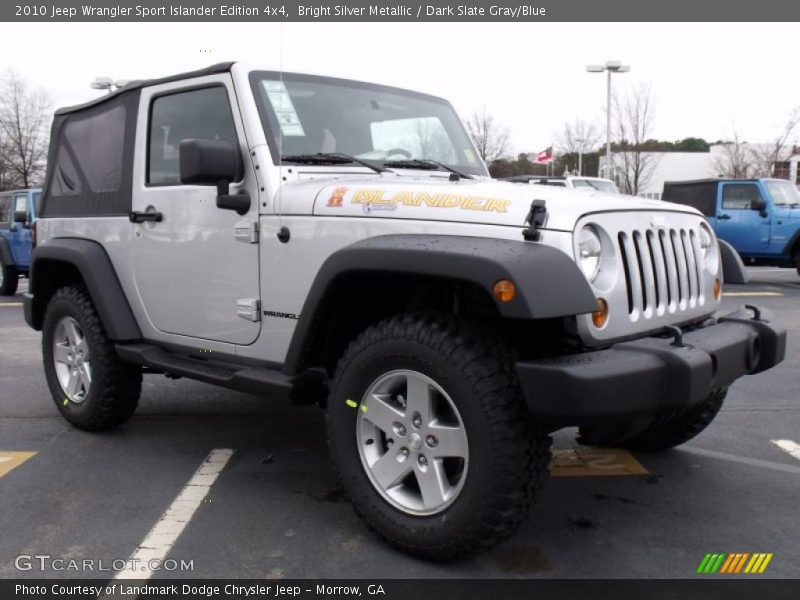 Bright Silver Metallic / Dark Slate Gray/Blue 2010 Jeep Wrangler Sport Islander Edition 4x4