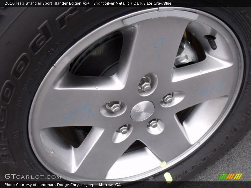 Bright Silver Metallic / Dark Slate Gray/Blue 2010 Jeep Wrangler Sport Islander Edition 4x4