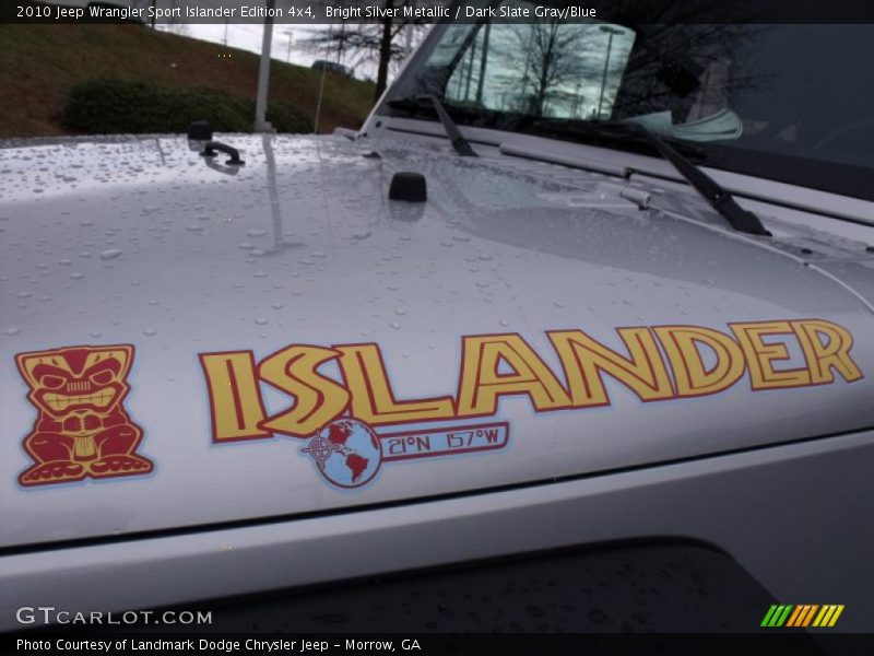 Bright Silver Metallic / Dark Slate Gray/Blue 2010 Jeep Wrangler Sport Islander Edition 4x4