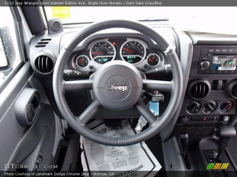 Bright Silver Metallic / Dark Slate Gray/Blue 2010 Jeep Wrangler Sport Islander Edition 4x4