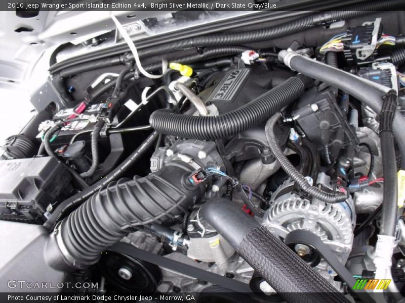 Bright Silver Metallic / Dark Slate Gray/Blue 2010 Jeep Wrangler Sport Islander Edition 4x4