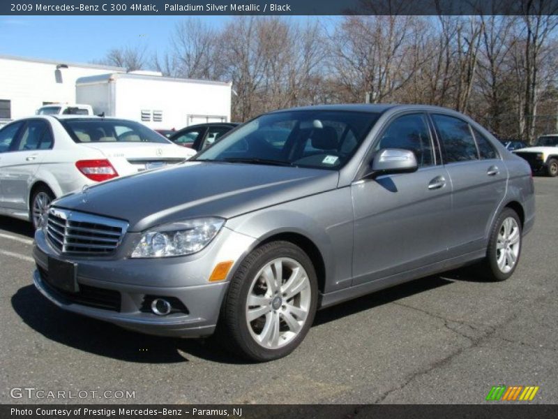 Palladium Silver Metallic / Black 2009 Mercedes-Benz C 300 4Matic