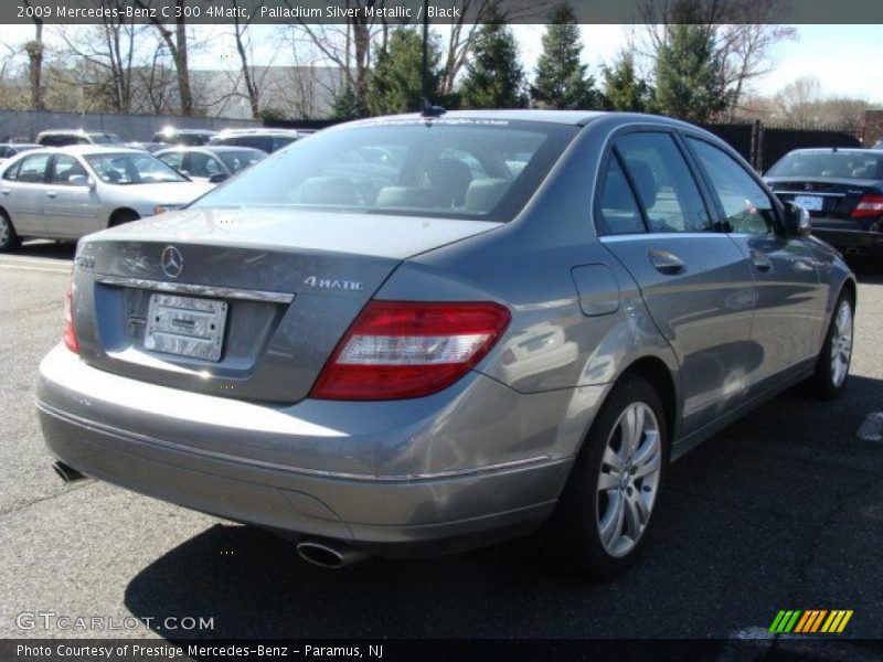 Palladium Silver Metallic / Black 2009 Mercedes-Benz C 300 4Matic