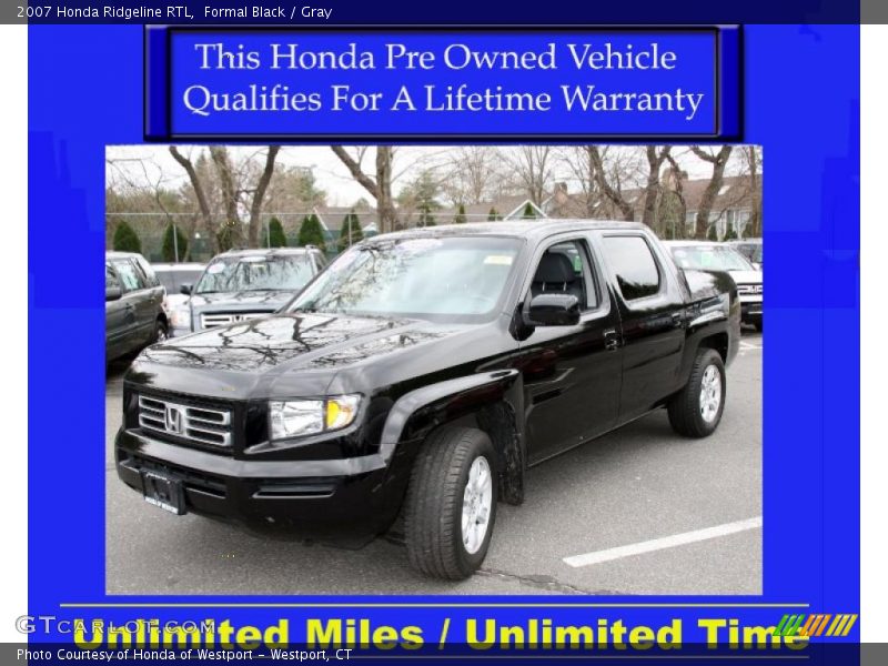Formal Black / Gray 2007 Honda Ridgeline RTL