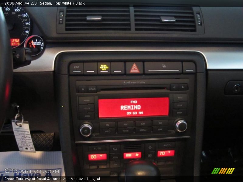 Ibis White / Black 2008 Audi A4 2.0T Sedan
