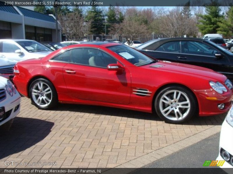 Mars Red / Stone 2008 Mercedes-Benz SL 550 Roadster