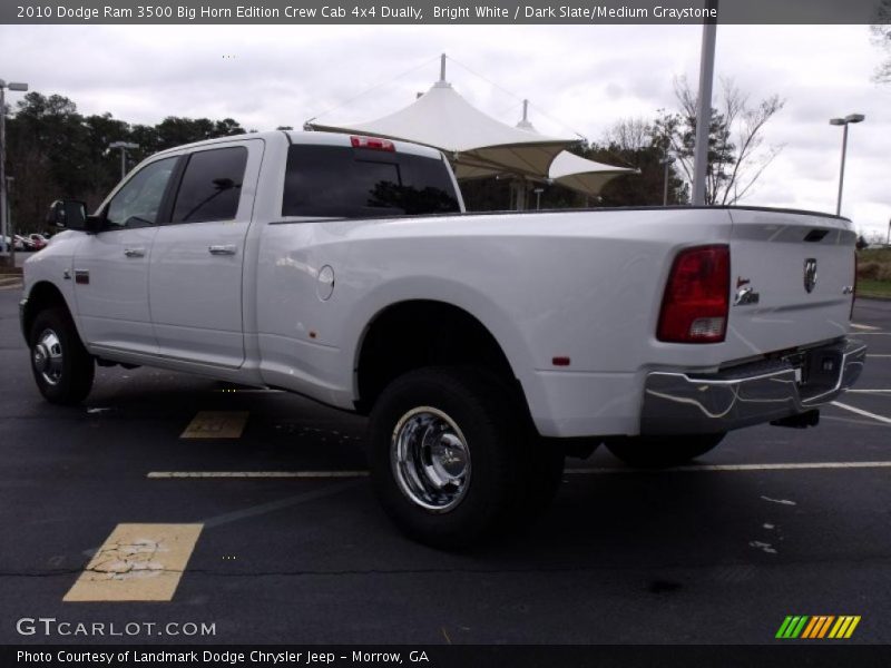 Bright White / Dark Slate/Medium Graystone 2010 Dodge Ram 3500 Big Horn Edition Crew Cab 4x4 Dually