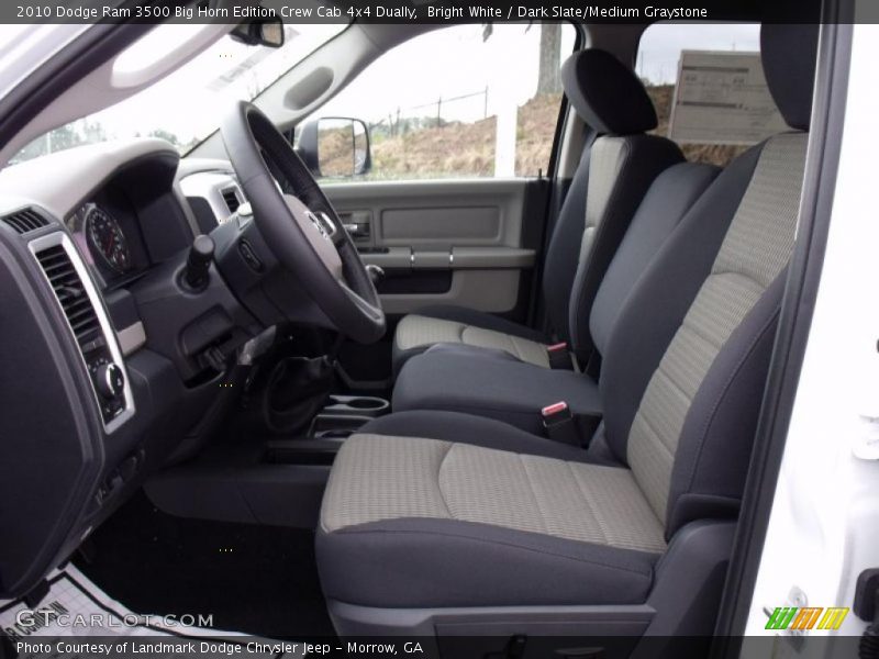Bright White / Dark Slate/Medium Graystone 2010 Dodge Ram 3500 Big Horn Edition Crew Cab 4x4 Dually