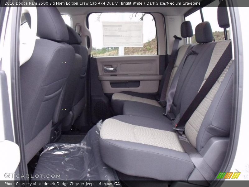 Bright White / Dark Slate/Medium Graystone 2010 Dodge Ram 3500 Big Horn Edition Crew Cab 4x4 Dually