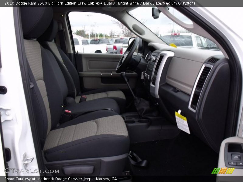 Bright White / Dark Slate/Medium Graystone 2010 Dodge Ram 3500 Big Horn Edition Crew Cab 4x4 Dually