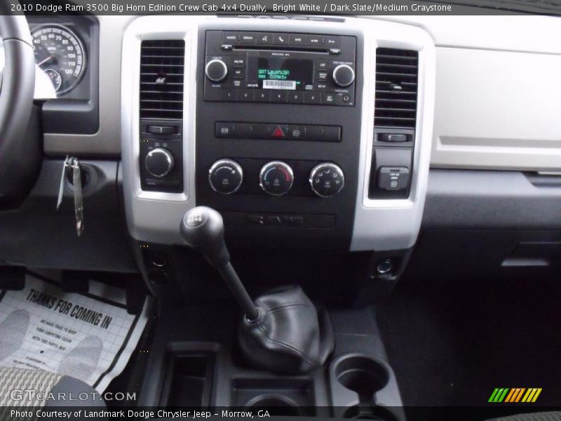Bright White / Dark Slate/Medium Graystone 2010 Dodge Ram 3500 Big Horn Edition Crew Cab 4x4 Dually