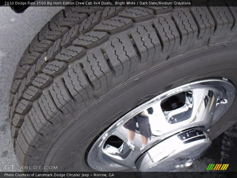 Bright White / Dark Slate/Medium Graystone 2010 Dodge Ram 3500 Big Horn Edition Crew Cab 4x4 Dually