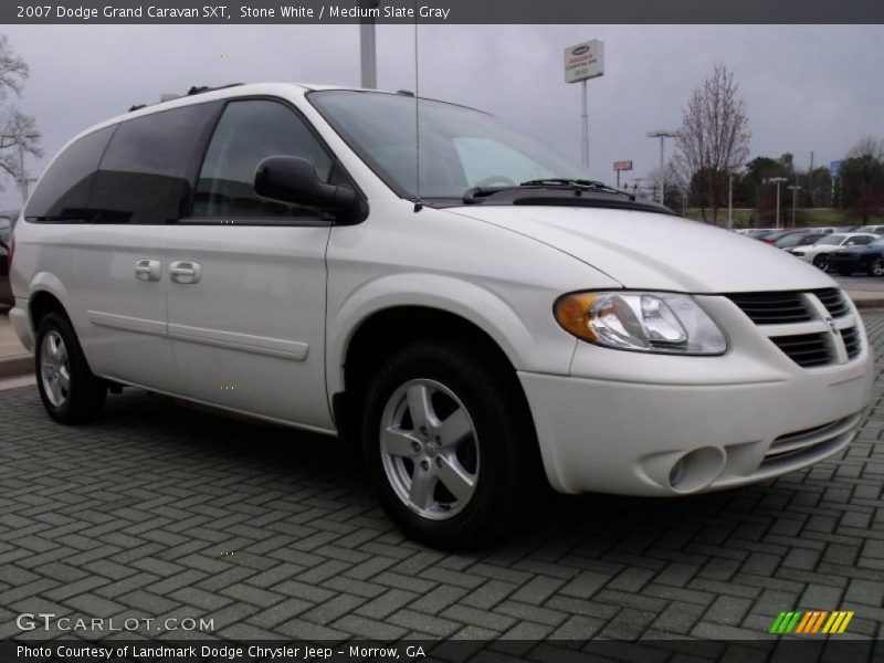 Stone White / Medium Slate Gray 2007 Dodge Grand Caravan SXT