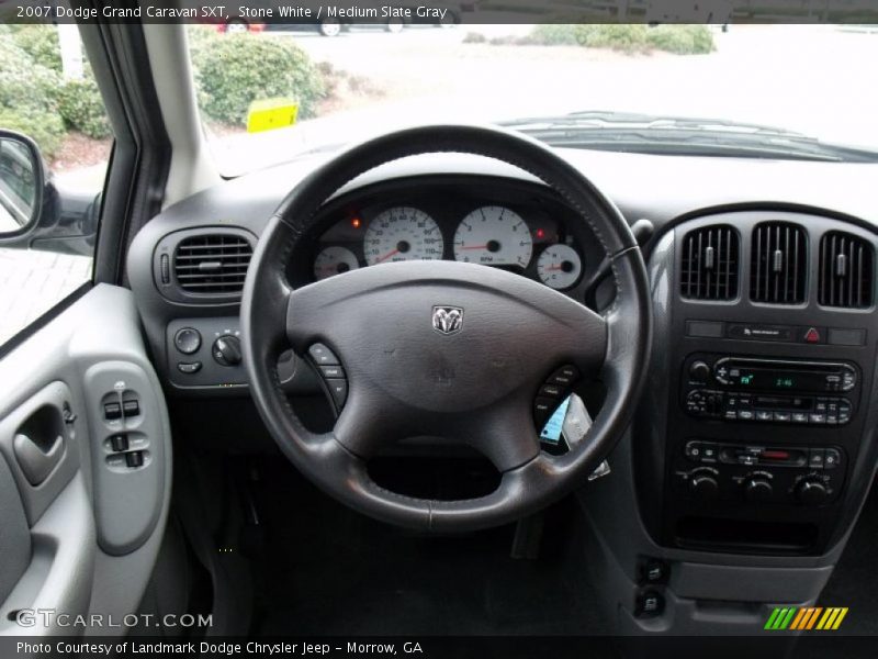 Stone White / Medium Slate Gray 2007 Dodge Grand Caravan SXT