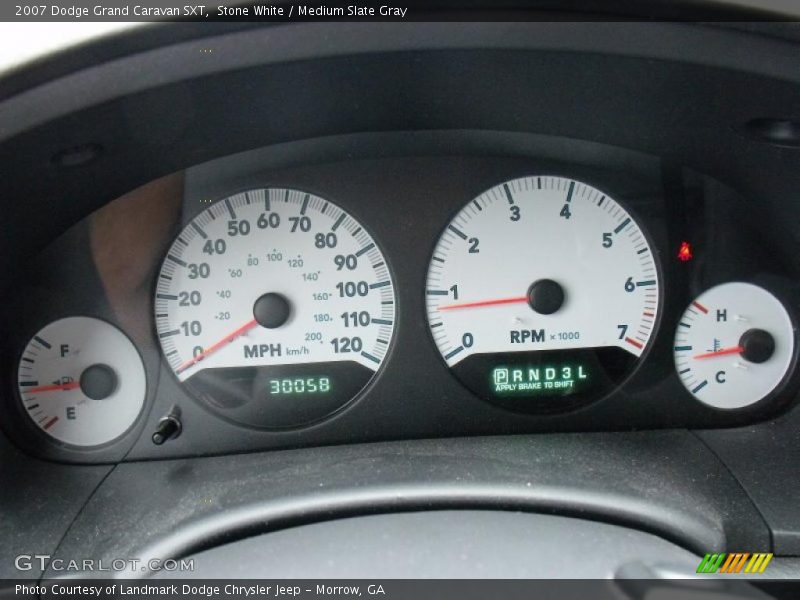 Stone White / Medium Slate Gray 2007 Dodge Grand Caravan SXT