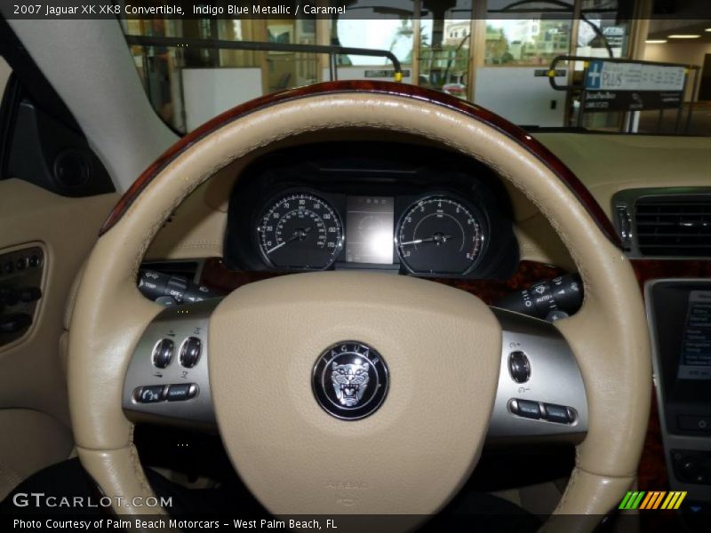 Indigo Blue Metallic / Caramel 2007 Jaguar XK XK8 Convertible