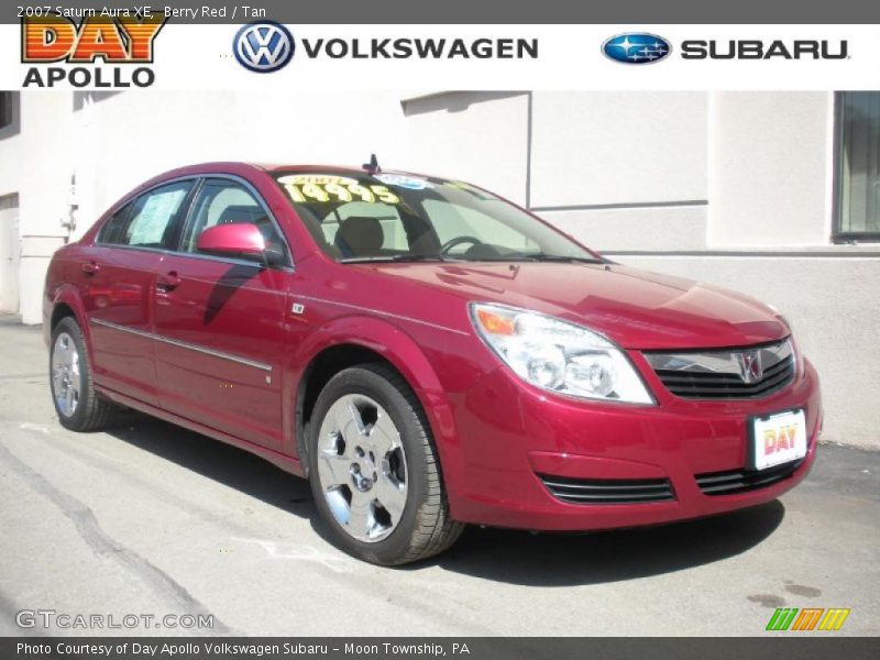 Berry Red / Tan 2007 Saturn Aura XE