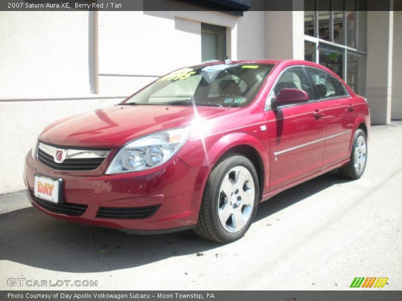 Berry Red / Tan 2007 Saturn Aura XE