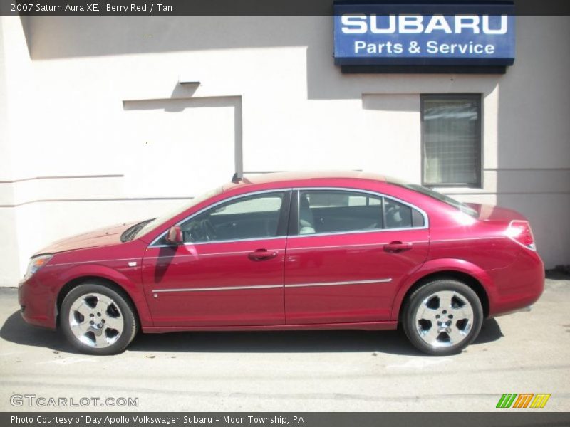 Berry Red / Tan 2007 Saturn Aura XE