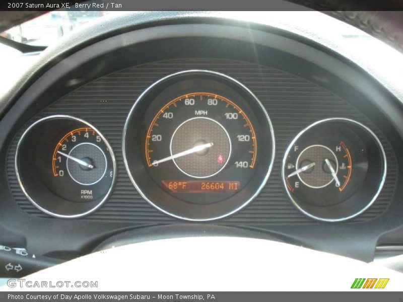 Berry Red / Tan 2007 Saturn Aura XE