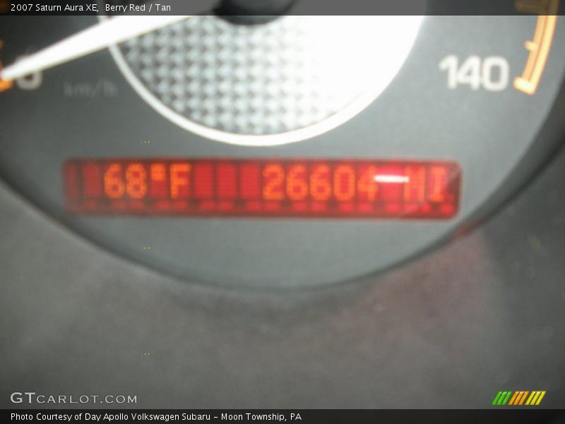 Berry Red / Tan 2007 Saturn Aura XE