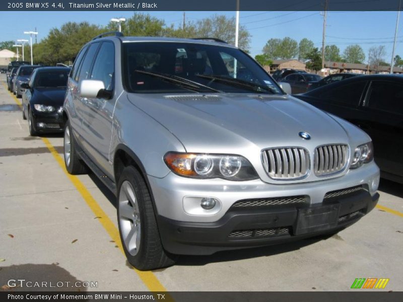 Titanium Silver Metallic / Black 2005 BMW X5 4.4i