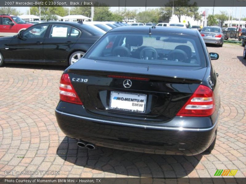 Black / Black 2007 Mercedes-Benz C 230 Sport