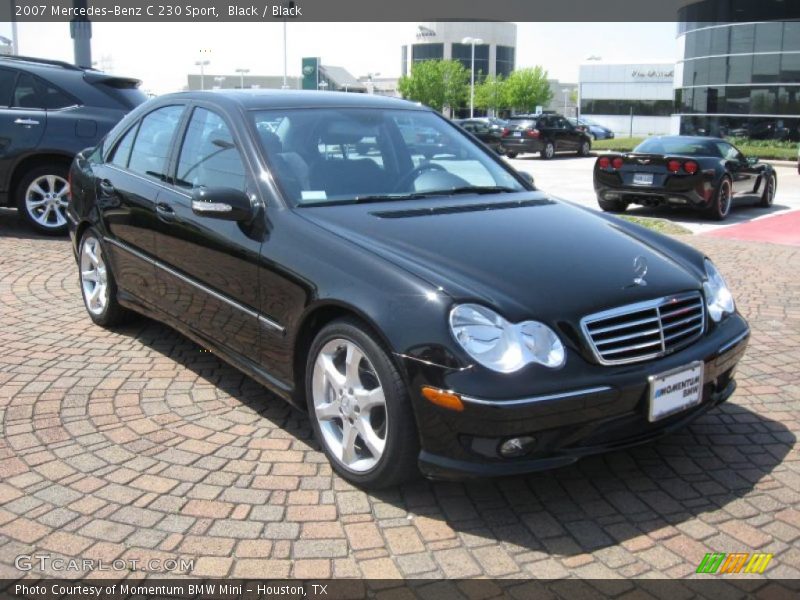 Black / Black 2007 Mercedes-Benz C 230 Sport