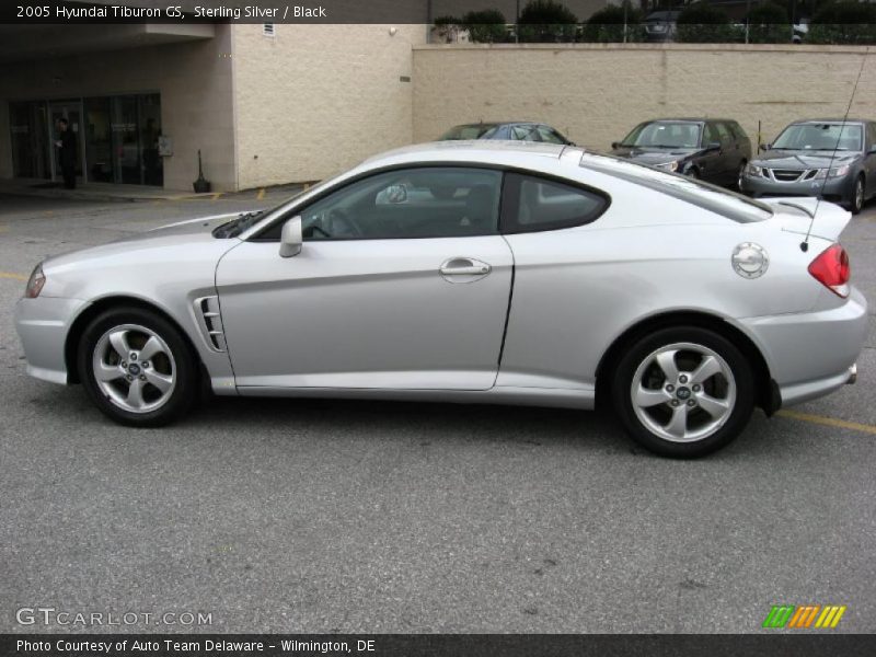 Sterling Silver / Black 2005 Hyundai Tiburon GS