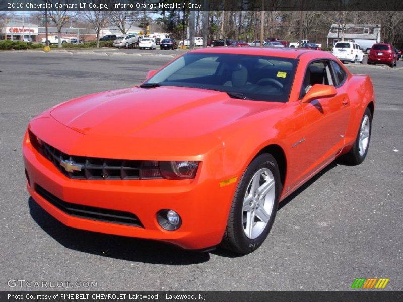 Inferno Orange Metallic / Gray 2010 Chevrolet Camaro LT Coupe