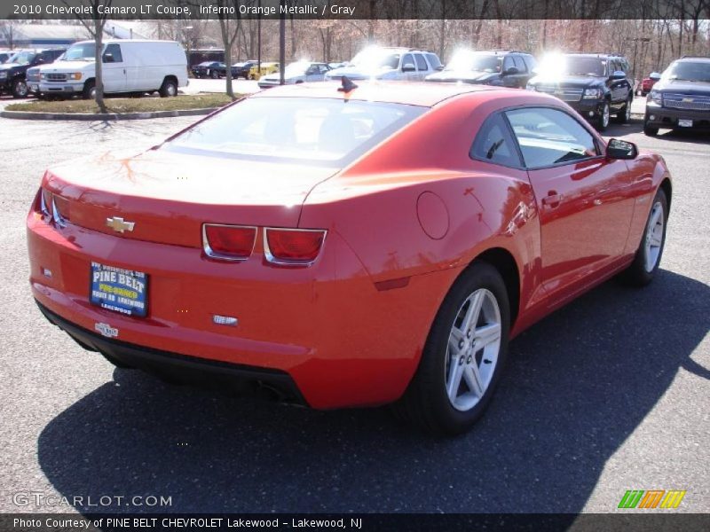 Inferno Orange Metallic / Gray 2010 Chevrolet Camaro LT Coupe