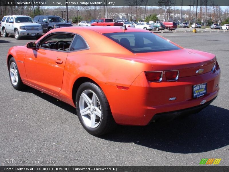 Inferno Orange Metallic / Gray 2010 Chevrolet Camaro LT Coupe