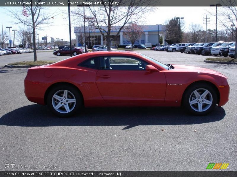 Inferno Orange Metallic / Gray 2010 Chevrolet Camaro LT Coupe