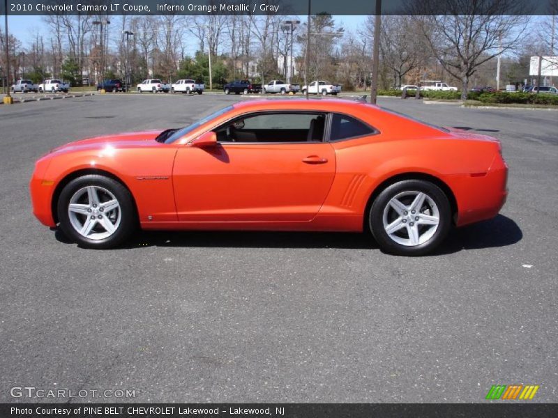 Inferno Orange Metallic / Gray 2010 Chevrolet Camaro LT Coupe