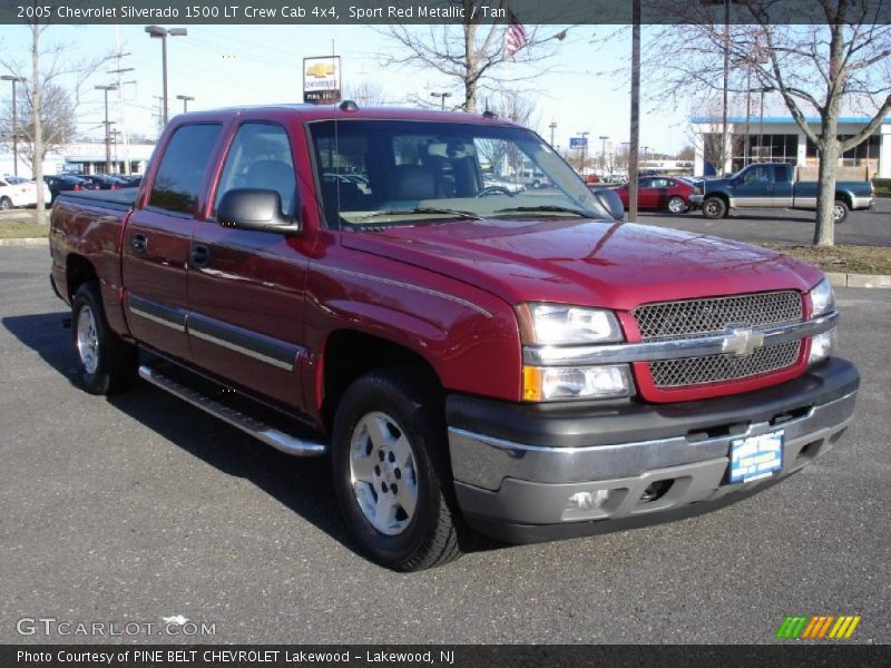 Sport Red Metallic / Tan 2005 Chevrolet Silverado 1500 LT Crew Cab 4x4