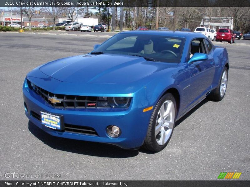 Aqua Blue Metallic / Beige 2010 Chevrolet Camaro LT/RS Coupe