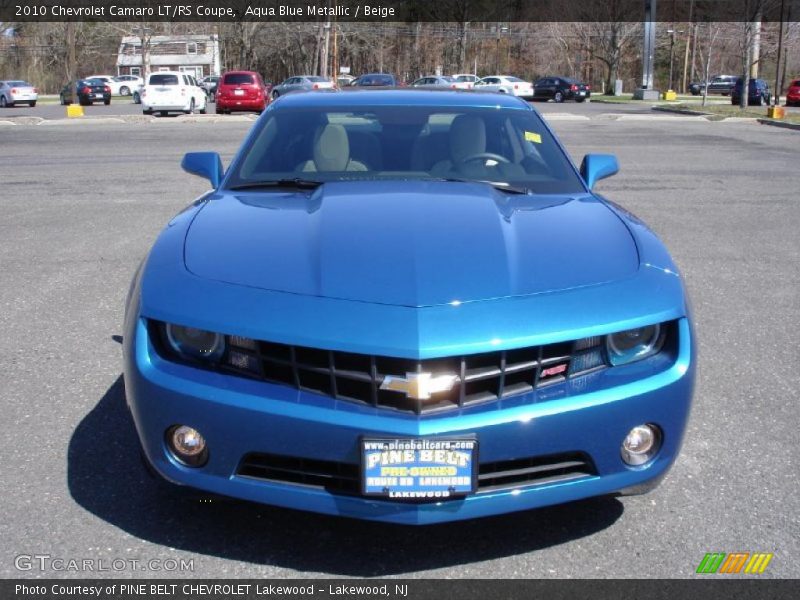 Aqua Blue Metallic / Beige 2010 Chevrolet Camaro LT/RS Coupe