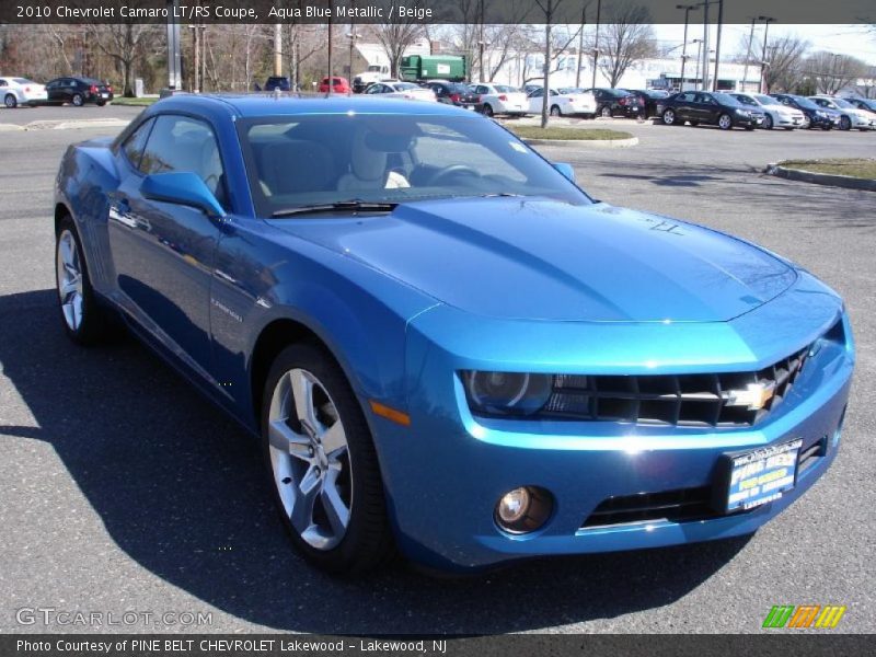 Aqua Blue Metallic / Beige 2010 Chevrolet Camaro LT/RS Coupe
