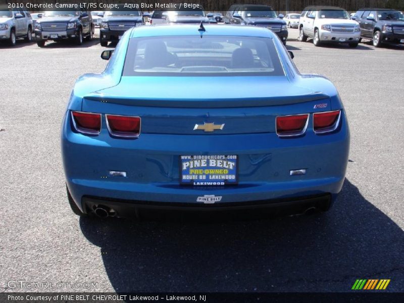 Aqua Blue Metallic / Beige 2010 Chevrolet Camaro LT/RS Coupe