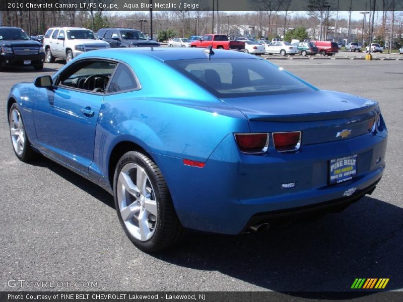 Aqua Blue Metallic / Beige 2010 Chevrolet Camaro LT/RS Coupe