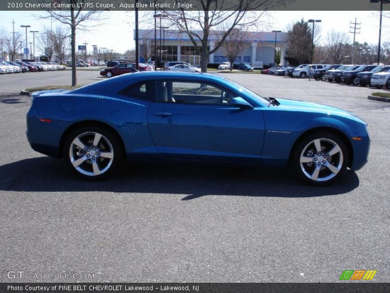 Aqua Blue Metallic / Beige 2010 Chevrolet Camaro LT/RS Coupe