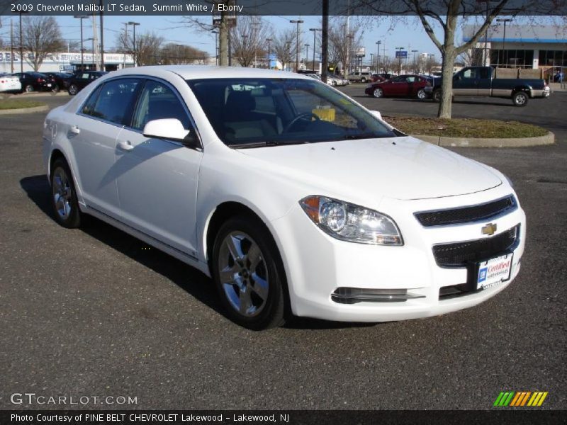 Summit White / Ebony 2009 Chevrolet Malibu LT Sedan