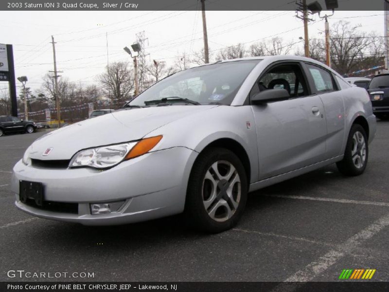 Silver / Gray 2003 Saturn ION 3 Quad Coupe