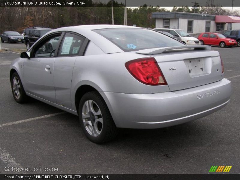 Silver / Gray 2003 Saturn ION 3 Quad Coupe