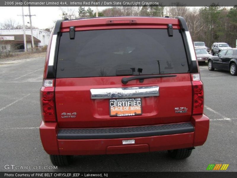 Inferno Red Pearl / Dark Slate Gray/Light Graystone 2006 Jeep Commander Limited 4x4
