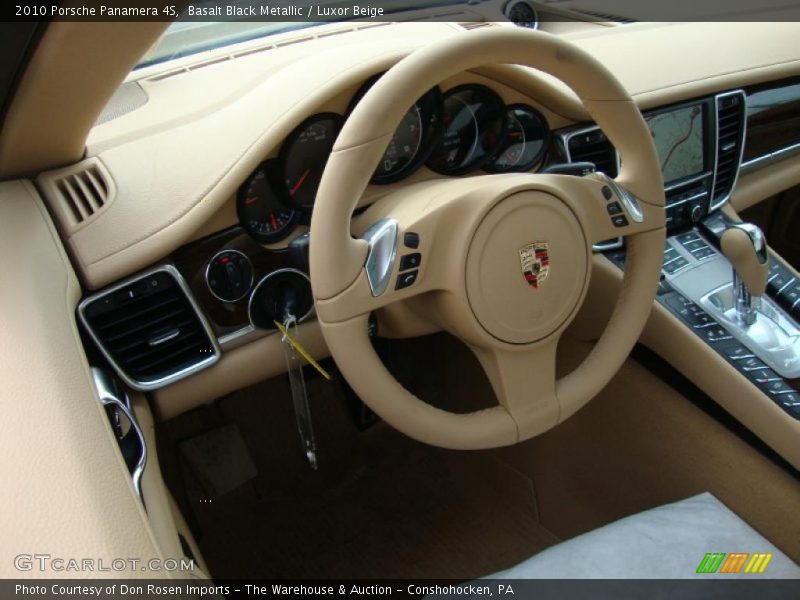 Basalt Black Metallic / Luxor Beige 2010 Porsche Panamera 4S