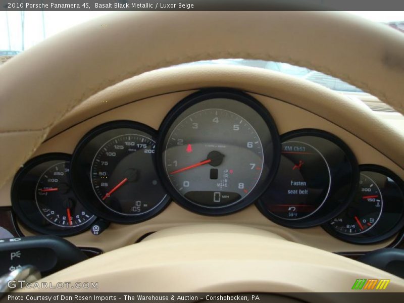 Basalt Black Metallic / Luxor Beige 2010 Porsche Panamera 4S